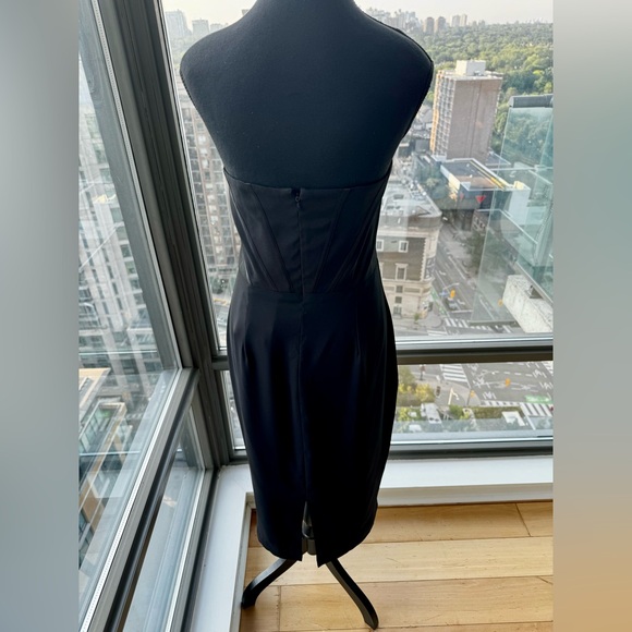 🆕 DRESS THE POPULATION 🧿 NWT Cosette Corset Strapless Bodycon Dress, Black SzL - Picture 8 of 16